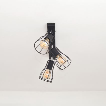 LED Spot TUBE II 3xE27/15W/230V negru