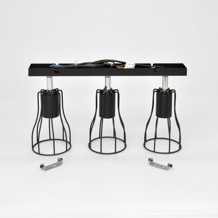 LED Spot TUBE II 3xE27/15W/230V negru