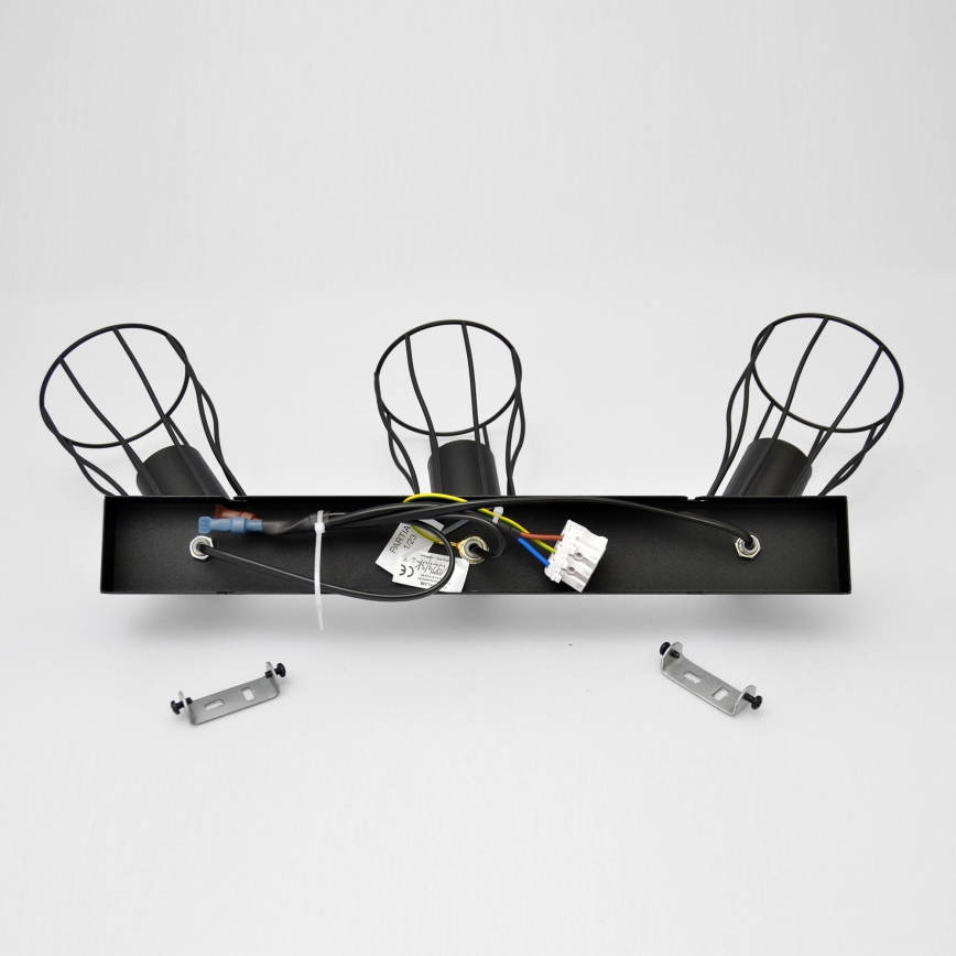 LED Spot TUBE II 3xE27/15W/230V negru