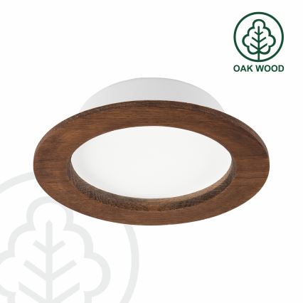 Lumină LED pentru tavan WOODY SPOT LED/12,5W/230V 3000K cireș ? 16 cm