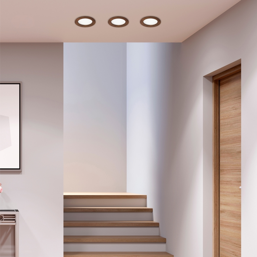 Lumină LED pentru tavan WOODY SPOT LED/12,5W/230V 3000K cireș ? 16 cm