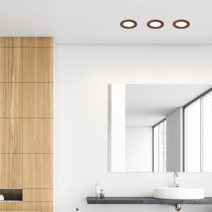 Lumină LED pentru tavan WOODY SPOT LED/12,5W/230V 3000K cireș ? 16 cm