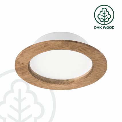 Lumină LED pentru tavan WOODY SPOT LED/12,5W/230V 3000K nuc Ø 16 cm