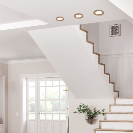 Lumină LED pentru tavan WOODY SPOT LED/12,5W/230V 4000K nuc Ø 16 cm