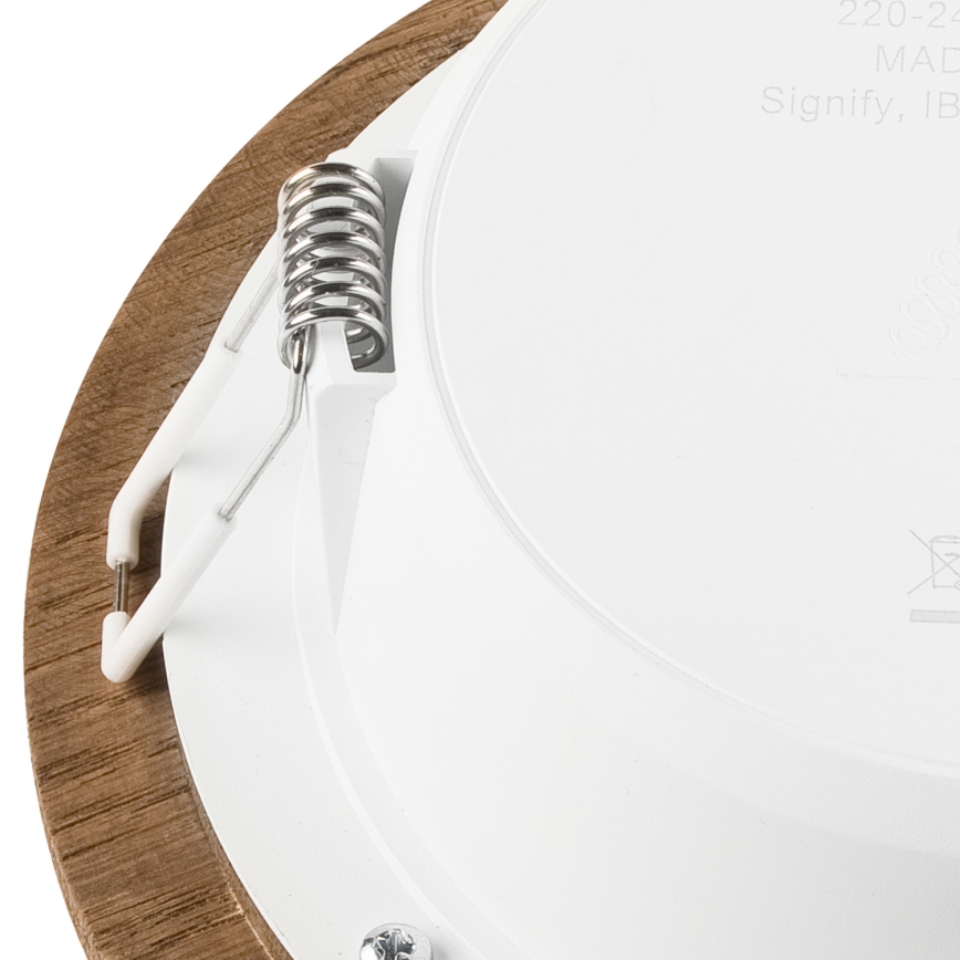 Lumină LED pentru tavan WOODY SPOT LED/12,5W/230V 4000K nuc Ø 16 cm