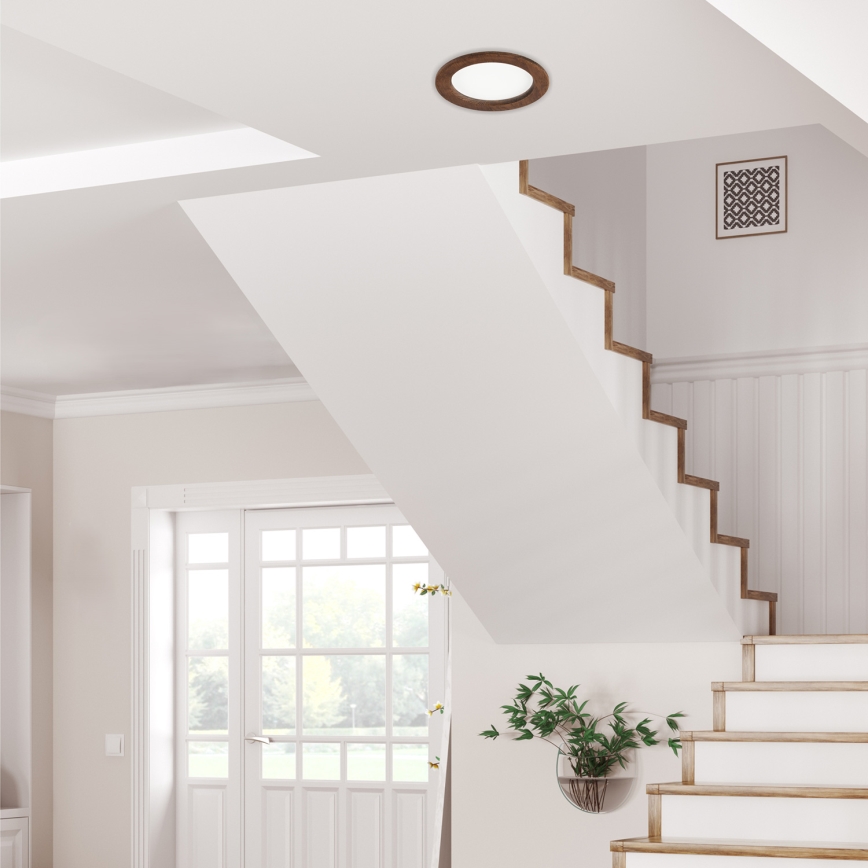 Corp de iluminat LED pentru tavan WOODY SPOT LED/16,5W/230V 4000K, culoare cireș, Ø 18,5 cm