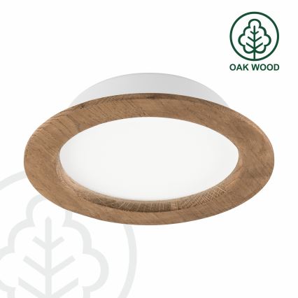 Lumină LED pentru tavan WOODY SPOT LED/16,5W/230V 4000K nuc Ø 18,5 cm