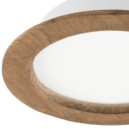 Lumină LED pentru tavan WOODY SPOT LED/16,5W/230V 4000K nuc Ø 18,5 cm