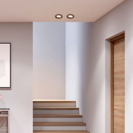 Corp de iluminat LED pentru tavan WOODY SPOT LED/5,5W/230V 4000K cireș ? 10 cm