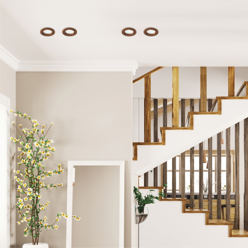 Corp de iluminat LED pentru tavan WOODY SPOT LED/5,5W/230V 4000K cireș ? 10 cm