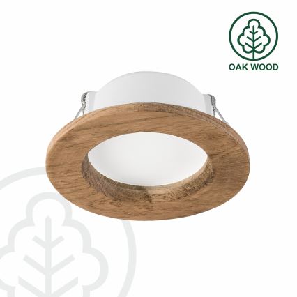 Corp de iluminat LED pentru tavan WOODY SPOT LED/5,5W/230V 4000K nuc Ø 10 cm