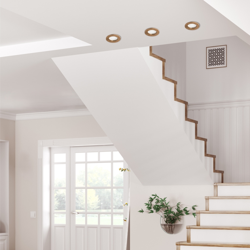 Corp de iluminat LED pentru tavan WOODY SPOT LED/5,5W/230V 4000K nuc Ø 10 cm