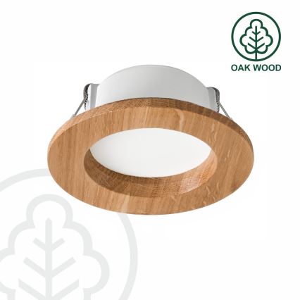 Corp de iluminat LED pentru tavan WOODY SPOT LED/5,5W/230V 4000K stejar ? 10 cm