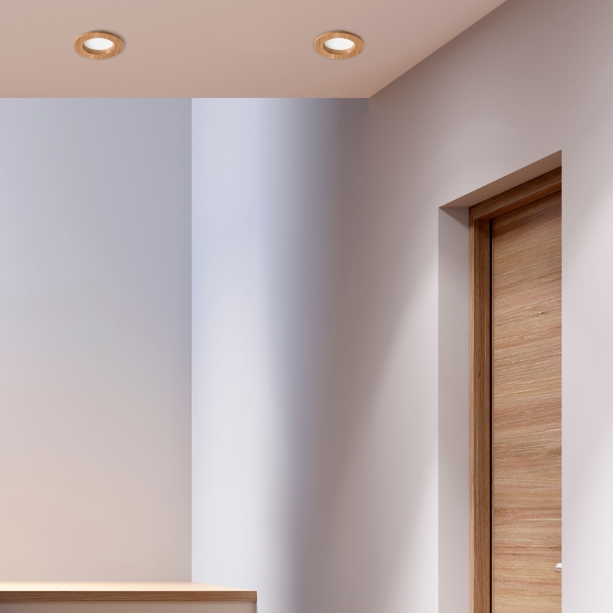 Corp de iluminat LED pentru tavan WOODY SPOT LED/5,5W/230V 4000K stejar ? 10 cm