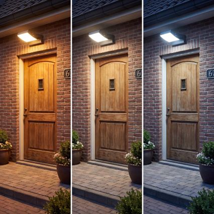 Lampă LED de perete reglabilă pentru exterior LED/12/18/24W/230V 3000/4000/6500K IP54 neagră