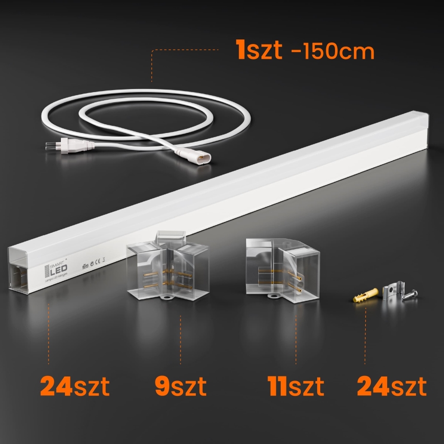 LED Plafonier dimabil HEXAGON LED/240W/85-265V 5000K 298x209 cm CRI 90 IP54 alb