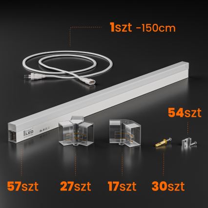 Plafonieră LED cu intensitate reglabilă HEXAGON LED/570W/85-265V 5000K 522x298 cm CRI 90 IP54 albă