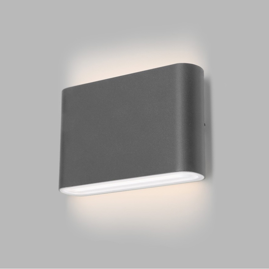 LED2 - Lampă de perete LED pentru exterior FLAT 2xLED/3W/230V IP65 3000K/4000K/5700K negru