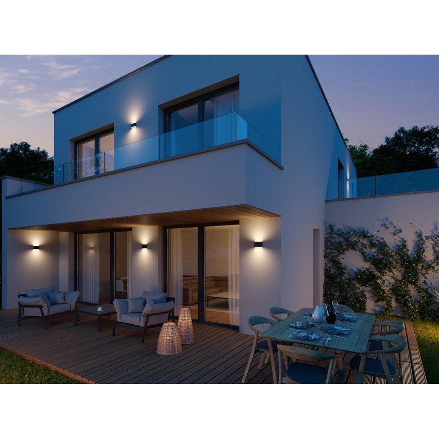 LED2 - Lampă de perete LED pentru exterior FLAT 2xLED/3W/230V IP65 3000K/4000K/5700K albă