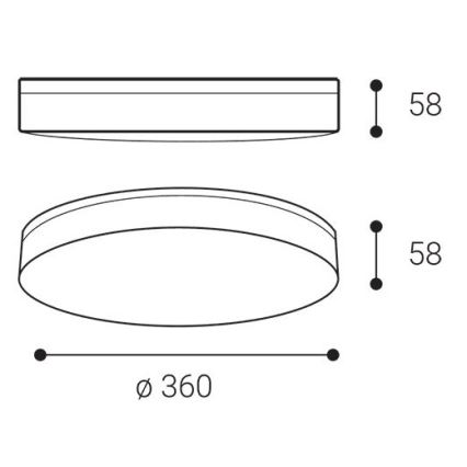 LED2 - Plafonieră LED pentru baie YPSO, 30 W, 230 V, 3000/4000 K, IP54, Ø36 cm, alb