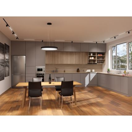 LED2 - Lustră suspendată cu cablu MONO SLIM LED, 30 W, 230 V, 3000K/4000K, Ø 40 cm, negru