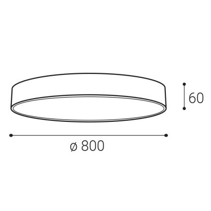 LED2 - Plafonieră LED MONO SLIM LED/80W/230V 3000K/4000K Ø 80 cm albă