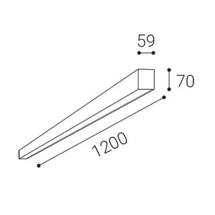 LED2 - Plafonieră LED NOLI LED/40W/230V 3000/3500/4000K 120 cm negru