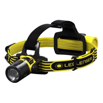 Ledlenser EXH8 - Lanternă frontală LED reglabilă, 3xAA, IP66, 180 lm, 40 h, galbenă