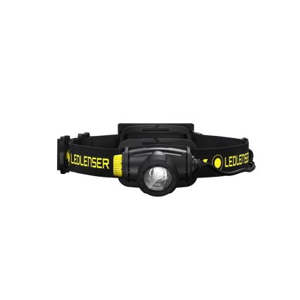 Ledlenser H5R WORK - lanternă frontală reîncărcabilă cu LED, dimabilă, 1800 mAh, IP67, 500 lm, autonomie 45 h, neagră