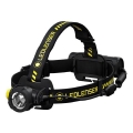 Ledlenser H7R WORK - lanternă frontală reîncărcabilă cu LED şi intensitate reglabilă, acumulator 4800 mAh, protecţie IP67, 1000 lm, autonomie 60 h, negru