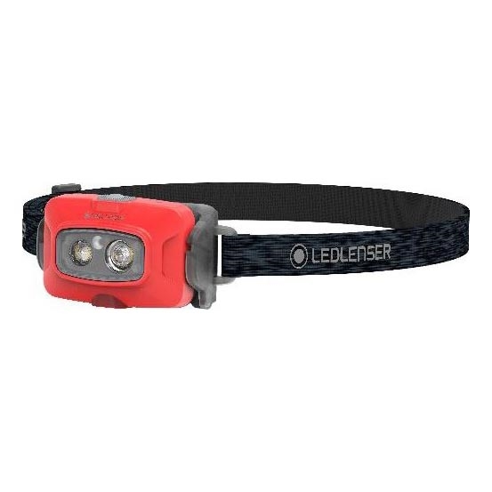 Ledlenser HF4R Core - Frontală LED reîncărcabilă, cu reglare a intensității, 1000 mAh, IP68, 500 lm, 35 h, roșie