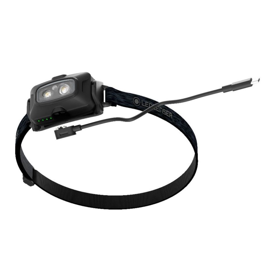 Ledlenser HF4R Core - Lanternă frontală reîncărcabilă cu LED, reglare a intensității, 1000 mAh, IP68, 500 lm, 35 ore, neagră