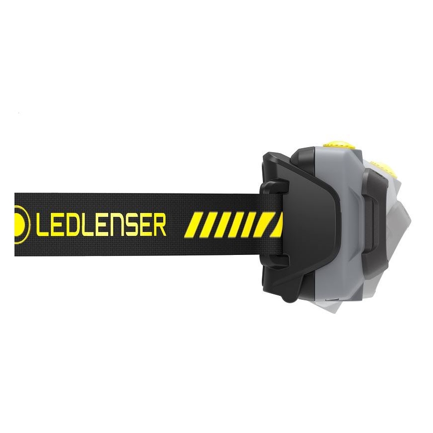 Ledlenser HF4R Work - Lanternă frontală LED reîncărcabilă, cu reglare a intensității, 500 lm, acumulator 1000 mAh, IP68, autonomie 35 h, neagră