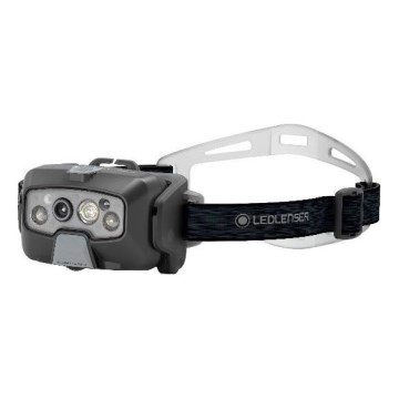 Ledlenser HF8R Core - Lampă frontală reîncărcabilă LED cu reglare a intensității, 2000 mAh, IP68, 800 lm, 60 h, gri