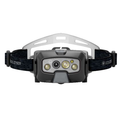Ledlenser HF8R Core - Lampă frontală reîncărcabilă LED cu reglare a intensității, 2000 mAh, IP68, 800 lm, 60 h, gri