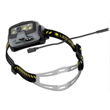 Ledlenser HF8R Work - Lanternă frontală LED reîncărcabilă, cu intensitate reglabilă, 3700 mAh, IP68, 1600 lm, 90 h, neagră