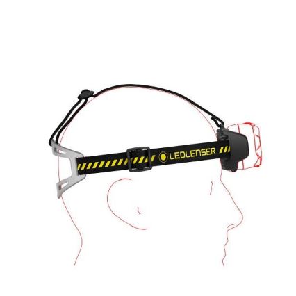 Ledlenser HF8R Work - Lanternă frontală LED reîncărcabilă, cu intensitate reglabilă, 3700 mAh, IP68, 1600 lm, 90 h, neagră