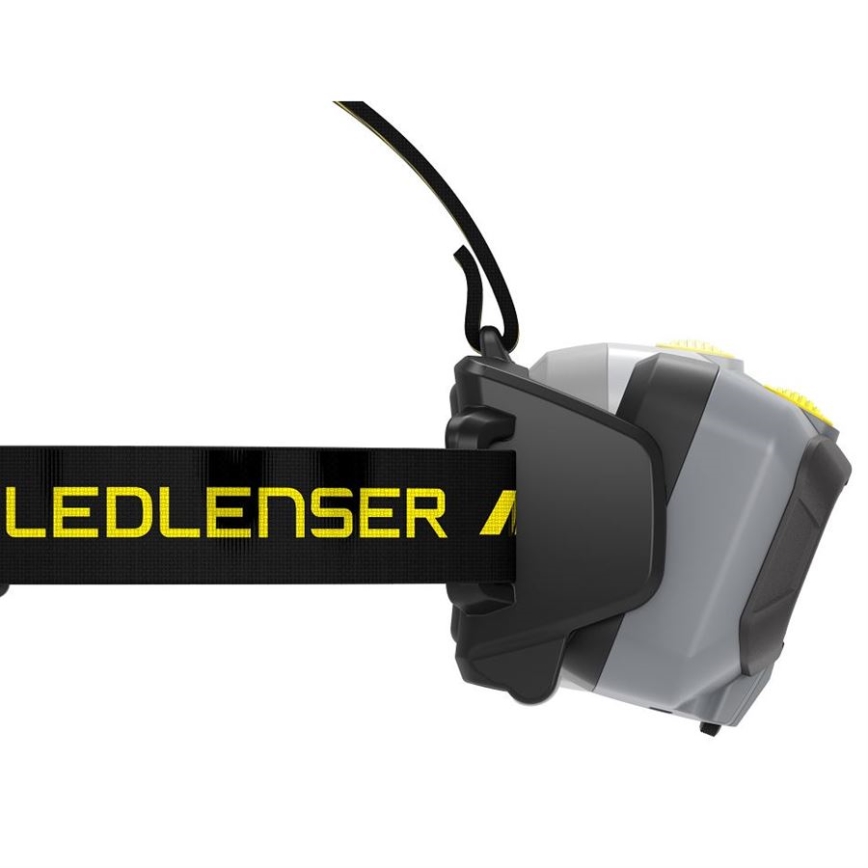 Ledlenser HF8R Work - Lanternă frontală LED reîncărcabilă, cu intensitate reglabilă, 3700 mAh, IP68, 1600 lm, 90 h, neagră