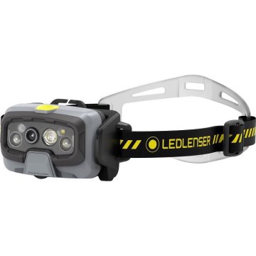 Ledlenser HF8R Work - Lanternă frontală LED reîncărcabilă, cu intensitate reglabilă, 3700 mAh, IP68, 1600 lm, 90 h, neagră