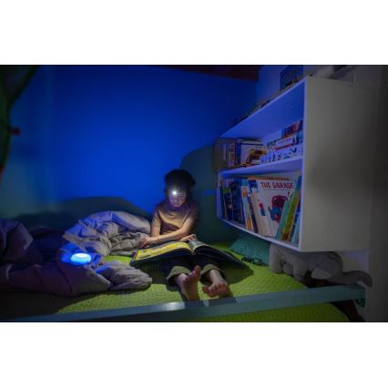 Ledlenser KIDCAMP6 RAINBOW - Lampă LED portabilă cu intensitate reglabilă, alimentare 3xAAA, IP44, albastru