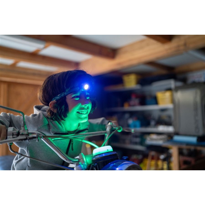 Ledlenser KIDCAMP6 RAINBOW - Lampă LED portabilă cu intensitate reglabilă, alimentare 3xAAA, IP44, albastru