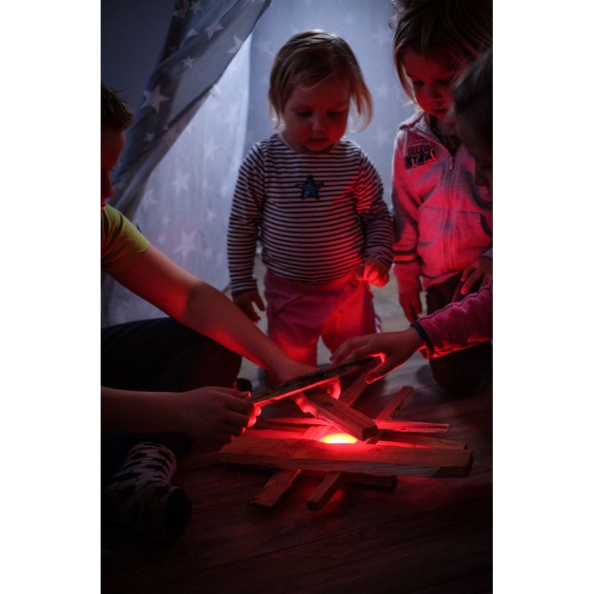 Ledlenser KIDCAMP6 RAINBOW - Lampă LED portabilă cu intensitate reglabilă, alimentare 3xAAA, IP44, albastru