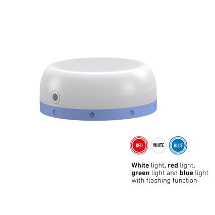 Ledlenser KIDCAMP6 RAINBOW - Lampă LED portabilă cu intensitate reglabilă, alimentare 3xAAA, IP44, albastru