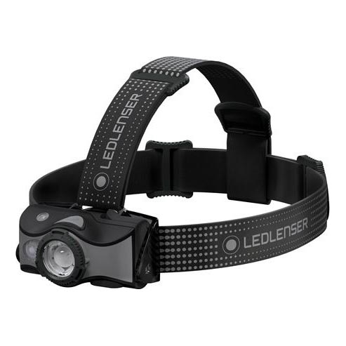 Ledlenser MH7 - Lanternă frontală LED reîncărcabilă, cu intensitate reglabilă, 1550 mAh, IP54, 600 lm, autonomie 40 ore, negru/gri