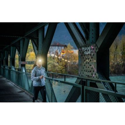 Ledlenser NEO1R - frontală LED reîncărcabilă cu reglare a intensității, 250 lm, baterie 730 mAh, IP67, autonomie 15 h, verde