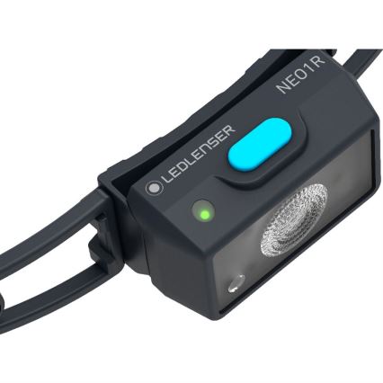Ledlenser NEO1R - frontală LED reîncărcabilă, cu reglare a intensității, LED/730 mAh, IP67, 250 lm, 15 h, albastră