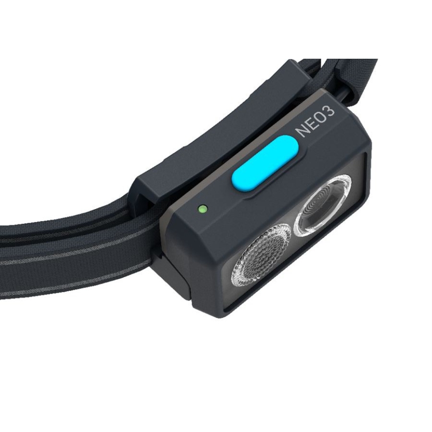 Ledlenser NEO3 - Lampă frontală LED reglabilă, 3xAAA, IP54, 400 lm, 20 h, albastră