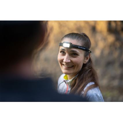 Ledlenser NEO5R - Lampă frontală reîncărcabilă cu LED, cu intensitate reglabilă, 1800 mAh, IP54, 600 lm, 35 h, albastră