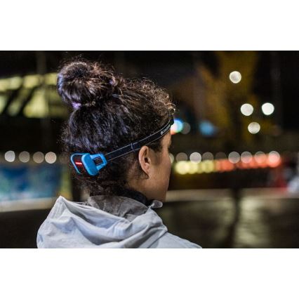 Ledlenser NEO5R - Lampă frontală reîncărcabilă cu LED, cu intensitate reglabilă, 1800 mAh, IP54, 600 lm, 35 h, albastră