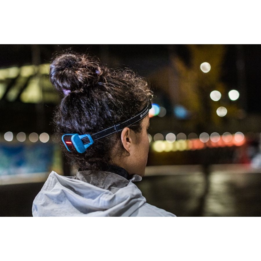 Ledlenser NEO5R - Lampă frontală reîncărcabilă cu LED, cu intensitate reglabilă, 1800 mAh, IP54, 600 lm, 35 h, albastră